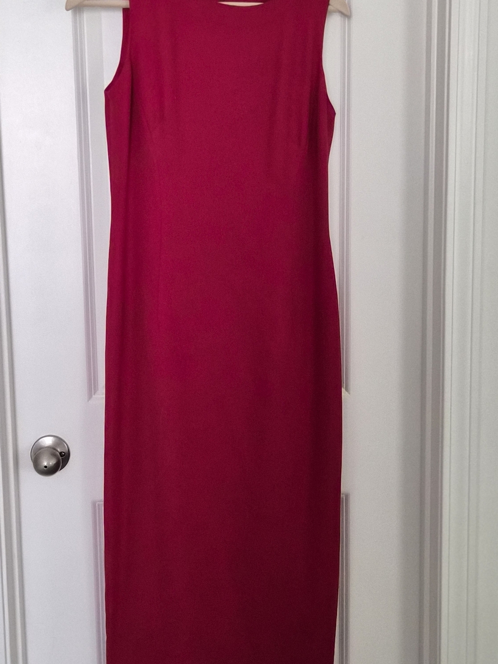 Talbots Red Sleeveless Sheath Midi Dress Women's Size 6 Classic Career Dress - Picture 5 of 6